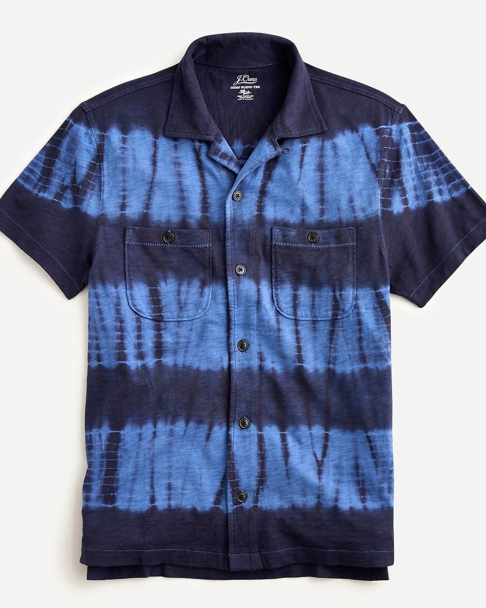 J.Crew Tie-Dye Camp Collar Short Sleeve Harbor Shirt Size XXL